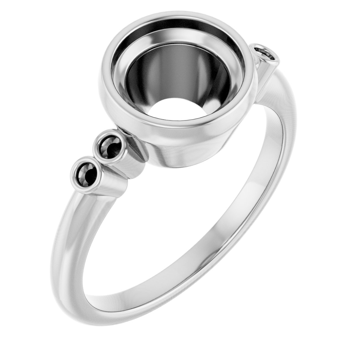Accented Bezel-Set Ring