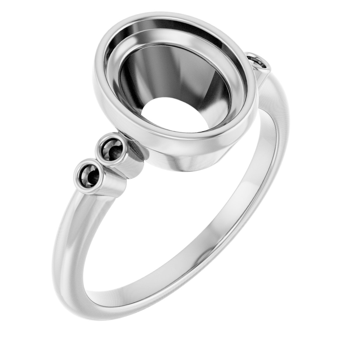 Accented Bezel-Set Ring