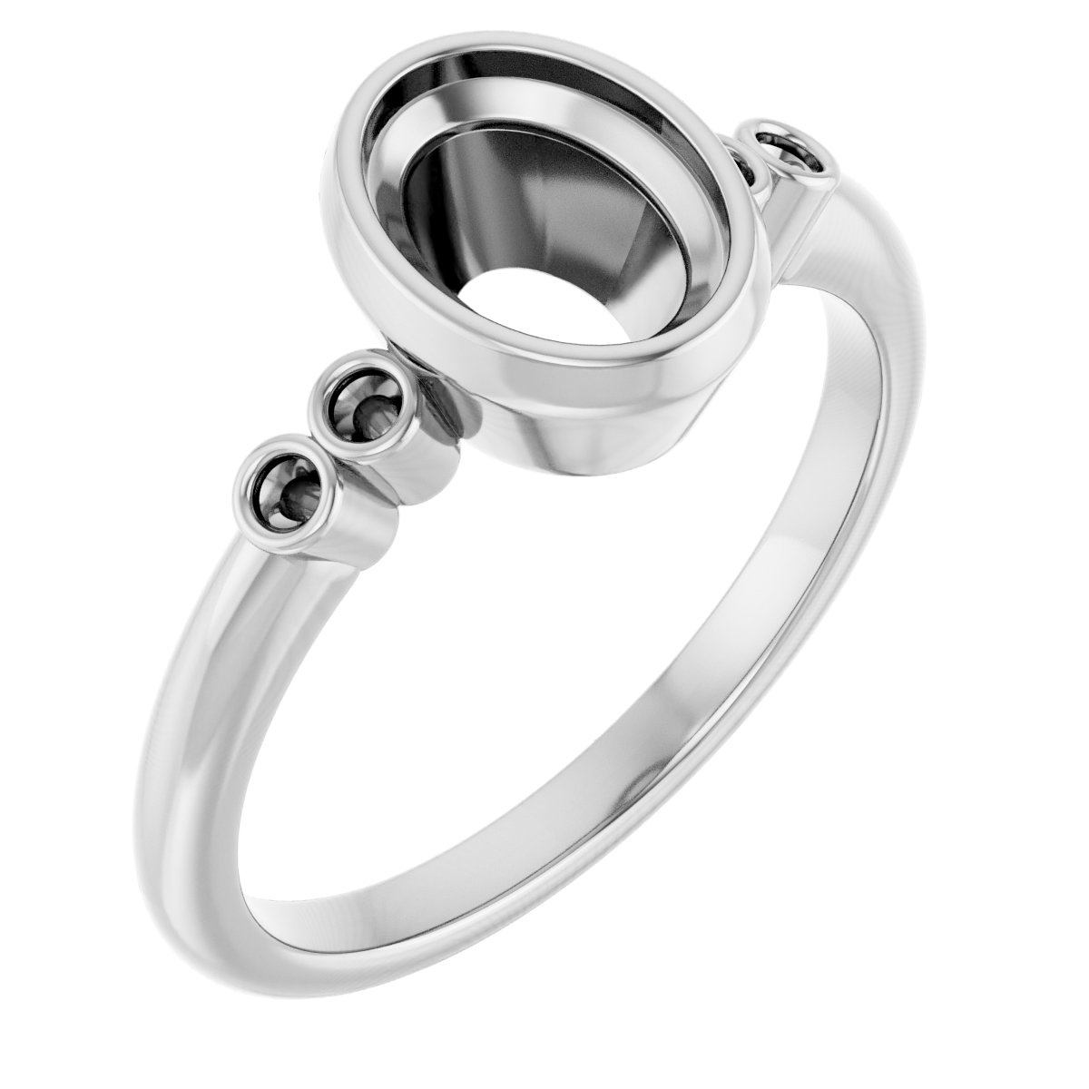Accented Bezel-Set Ring