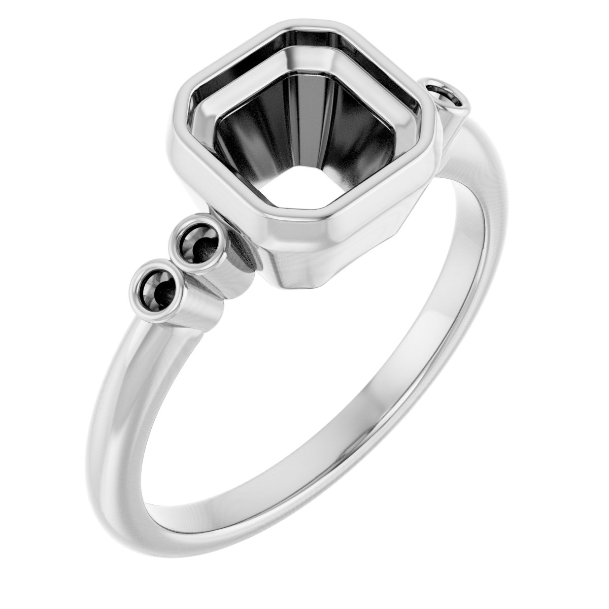 Accented Bezel-Set Ring
