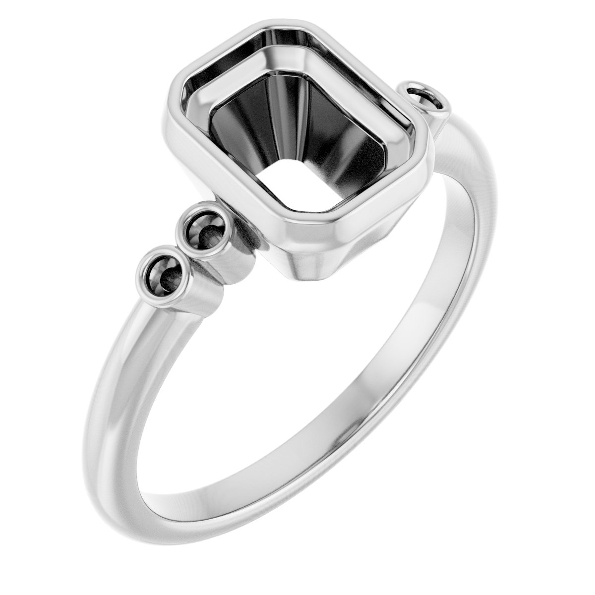 Accented Bezel-Set Ring