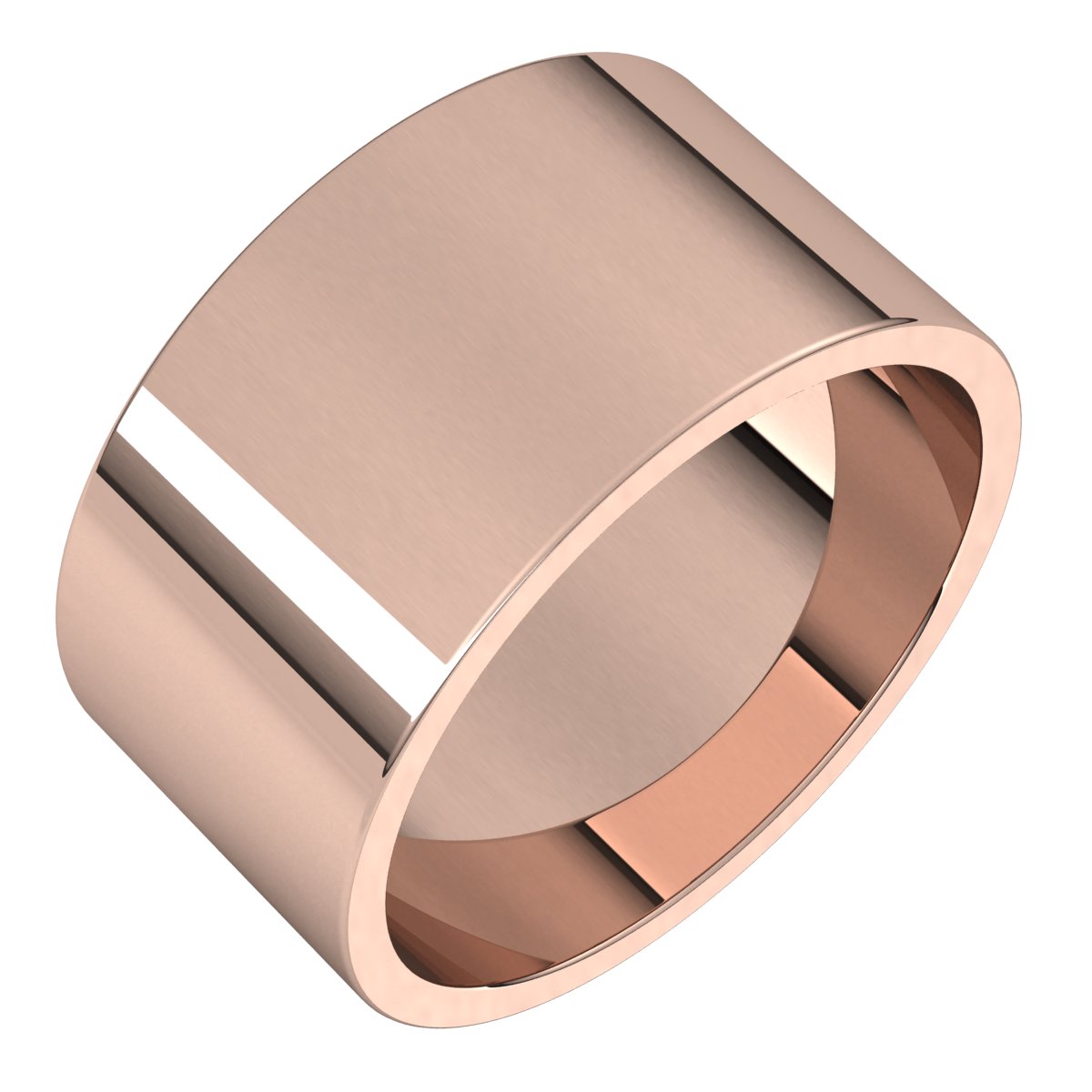 10K Rose 10 mm Flat Band Size 5<br>(Size 5)