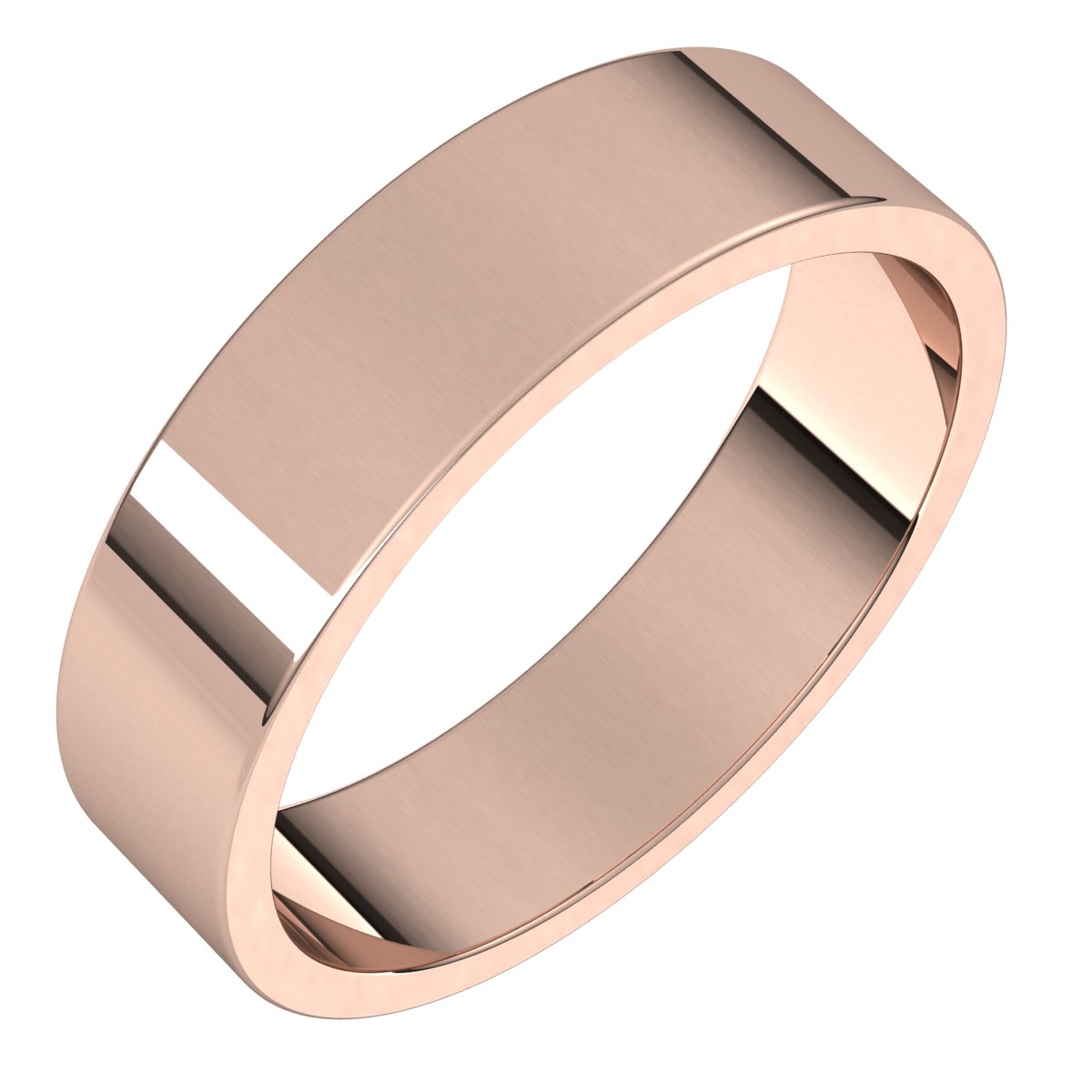 10K Rose 5 mm Flat Band Size 19<br>(Size 19)