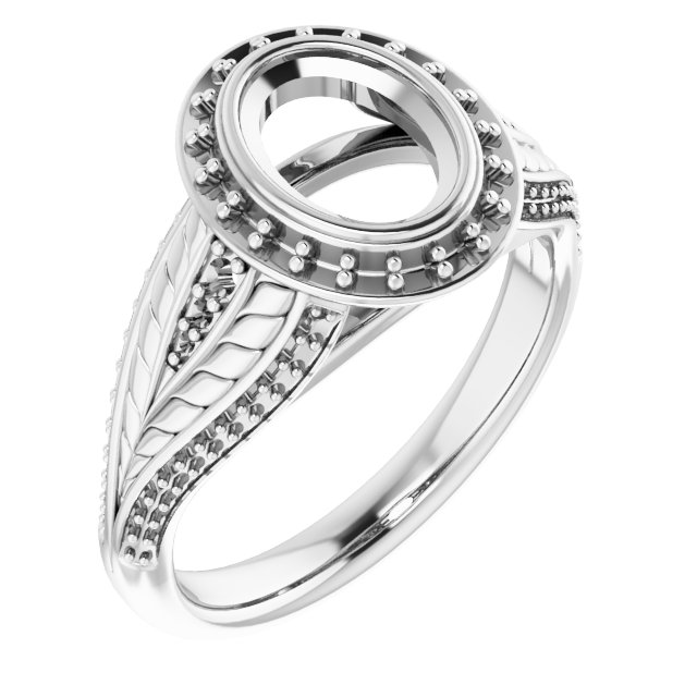 Bezel-Set Halo-Style Ring