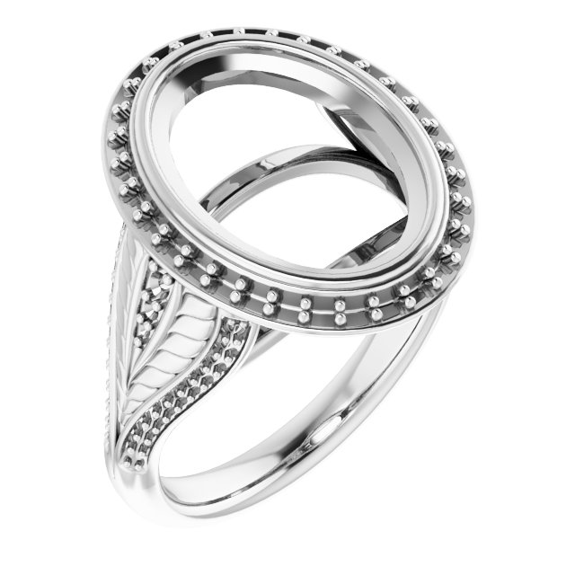 Bezel-Set Halo-Style Ring
