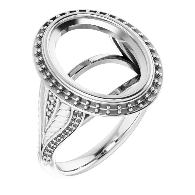 Bezel-Set Halo-Style Ring
