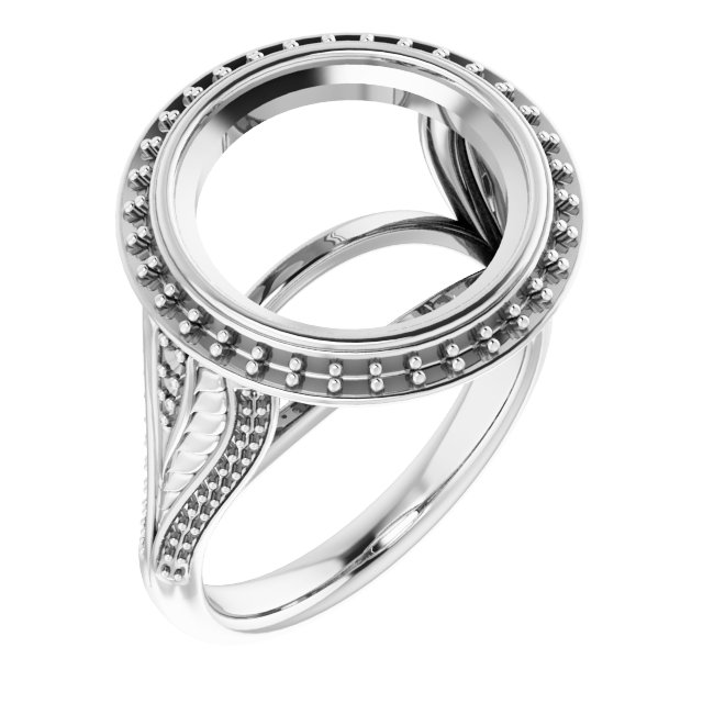 Bezel-Set Halo-Style Ring