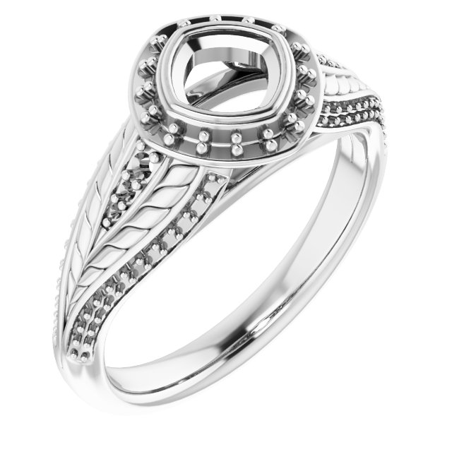 Bezel-Set Halo-Style Ring