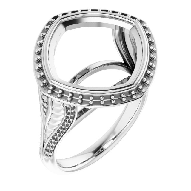 Bezel-Set Halo-Style Ring