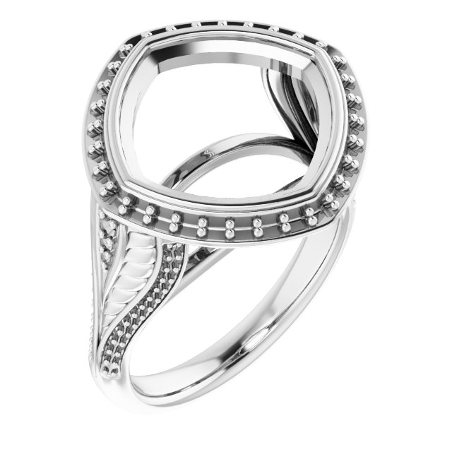 Bezel-Set Halo-Style Ring