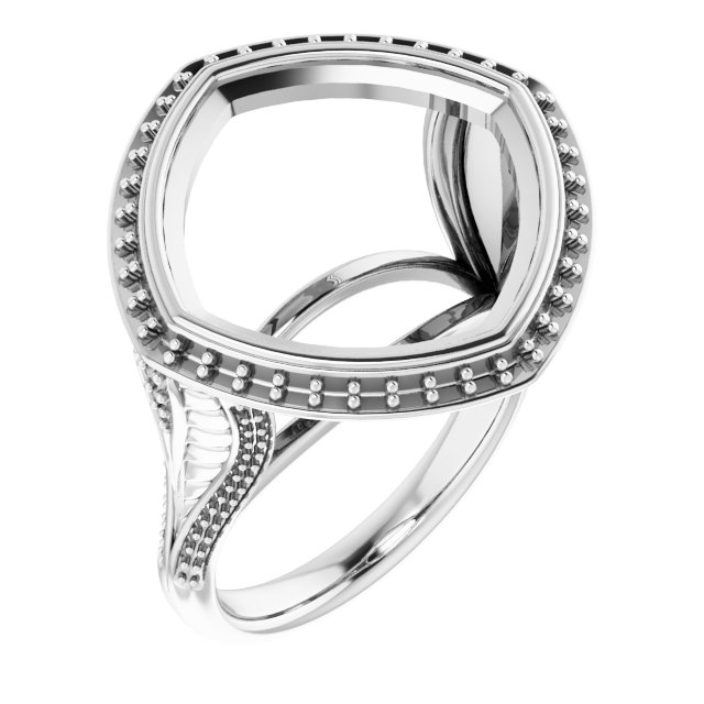 Bezel-Set Halo-Style Ring