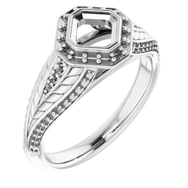 Bezel-Set Halo-Style Ring