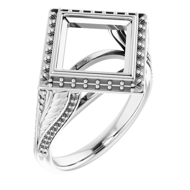 Bezel-Set Halo-Style Ring