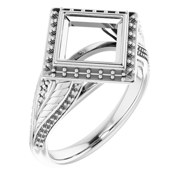 Bezel-Set Halo-Style Ring