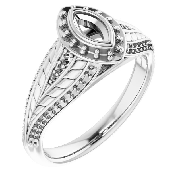 Bezel-Set Halo-Style Ring