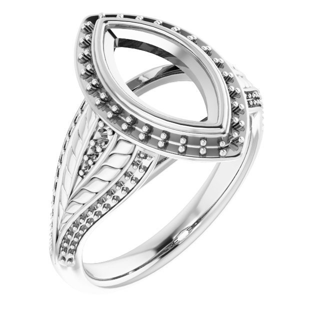 Bezel-Set Halo-Style Ring