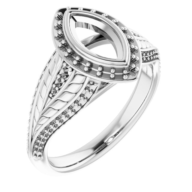 Bezel-Set Halo-Style Ring