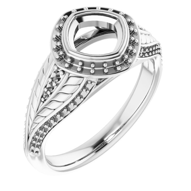 Bezel-Set Halo-Style Ring
