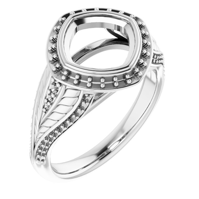 Bezel-Set Halo-Style Ring