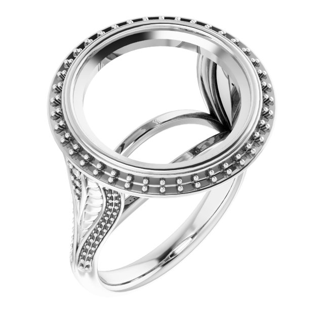 Bezel-Set Halo-Style Ring
