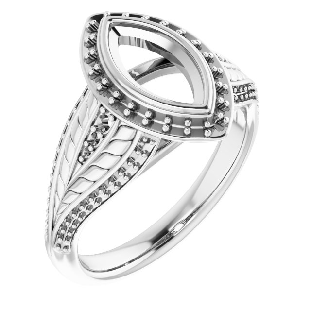 Bezel-Set Halo-Style Ring