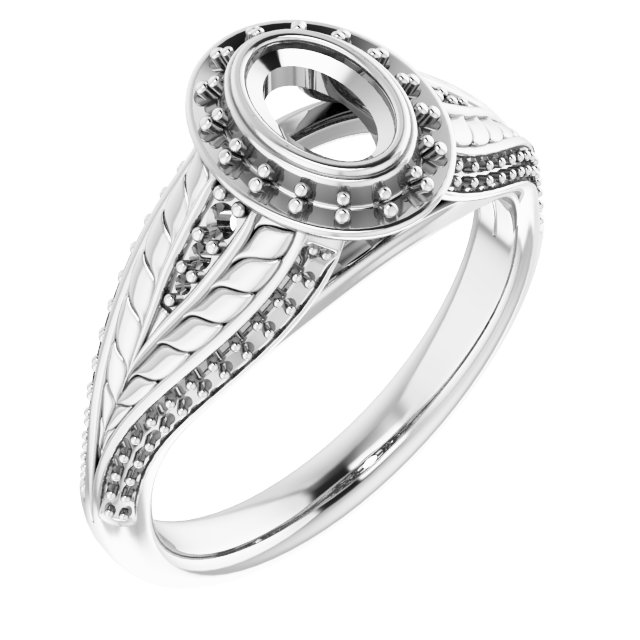 Bezel-Set Halo-Style Ring