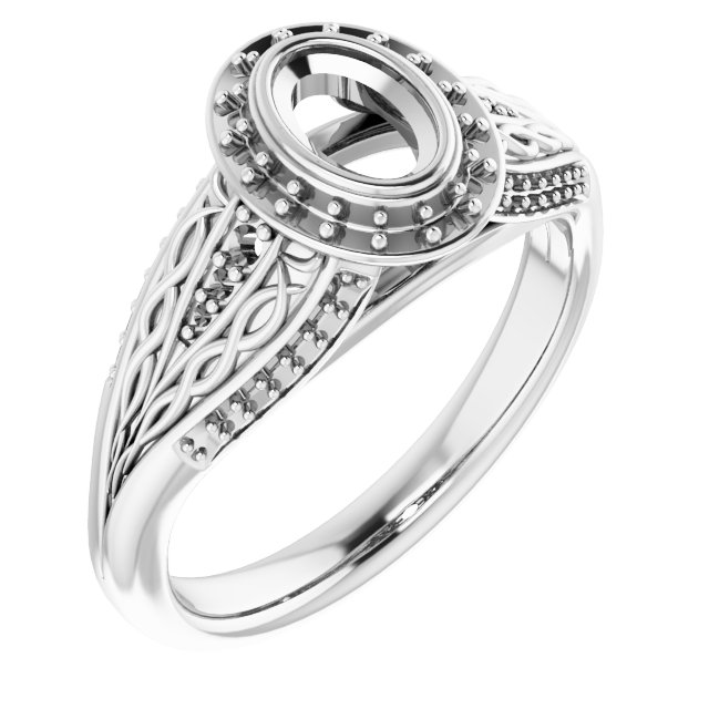 Bezel-Set Halo-Style Engagement Ring