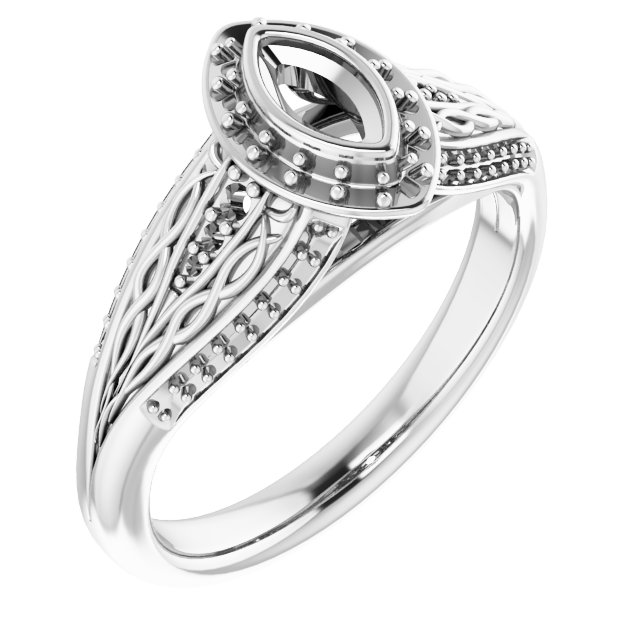 Bezel-Set Halo-Style Engagement Ring
