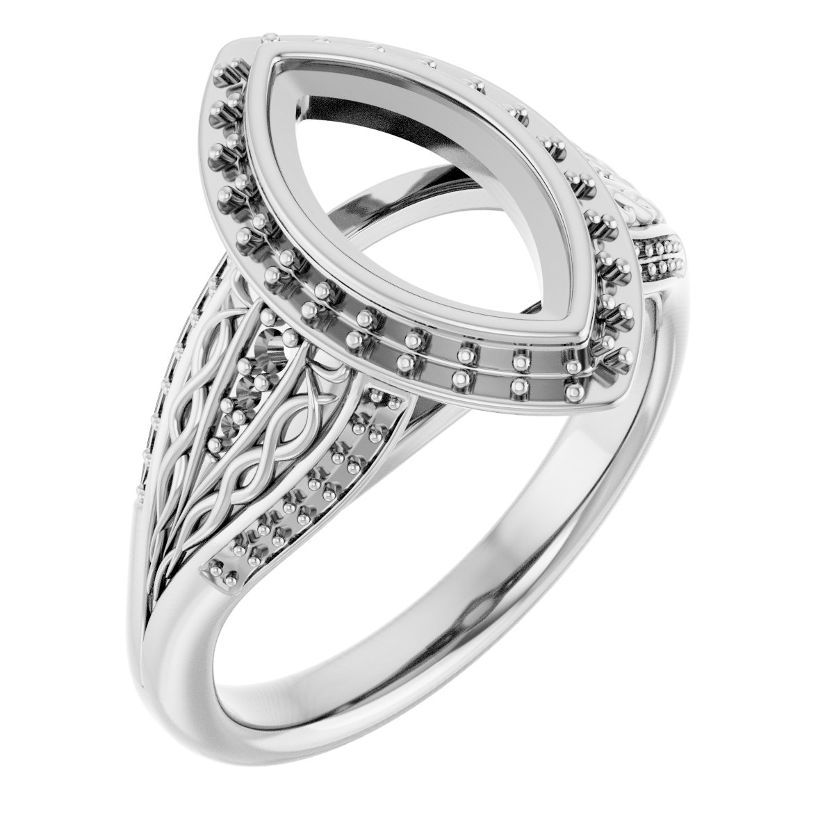 Bezel-Set Halo-Style Engagement Ring