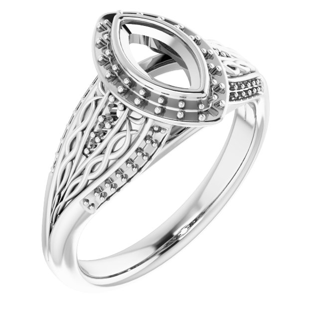 Bezel-Set Halo-Style Engagement Ring