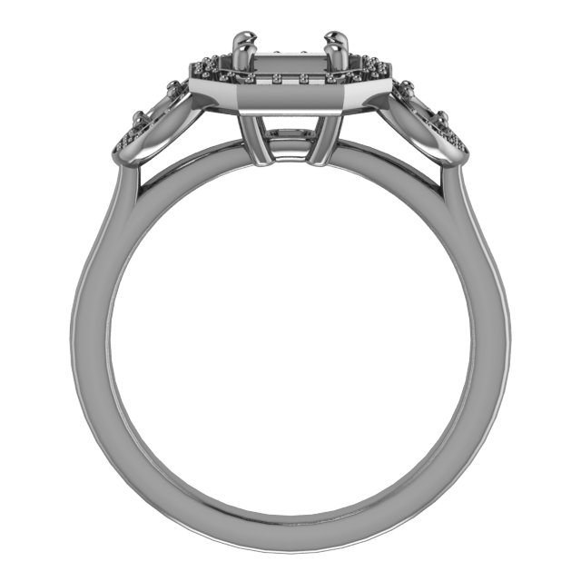 5.2 mm Round Engagement Ring Mounting view 2
