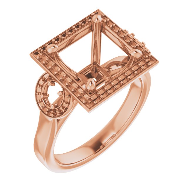 Three-Stone Halo-Style Engagement Ring