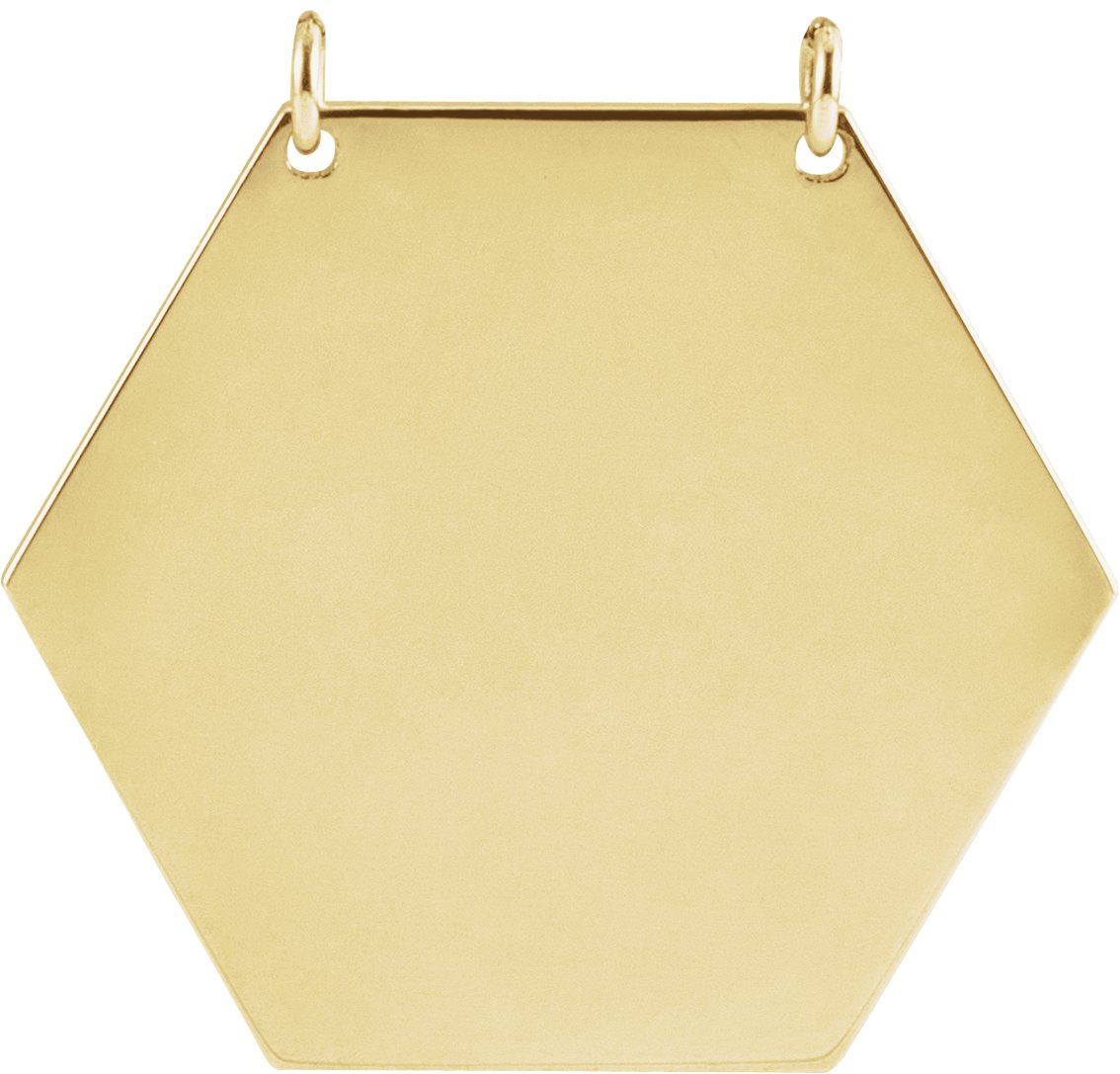 14K Yellow 20 mm Hexagon Necklace Center Ref. 17011186