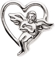 Heart & Angel Lapel Pin