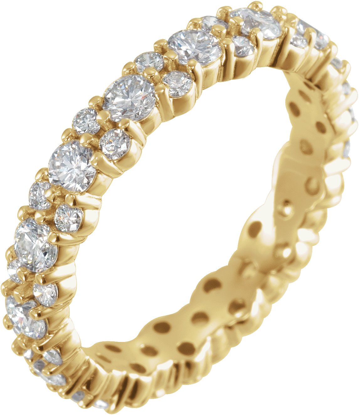 14K Yellow 1.75 CTW Diamond Eternity Band Size 7 Ref 10734532