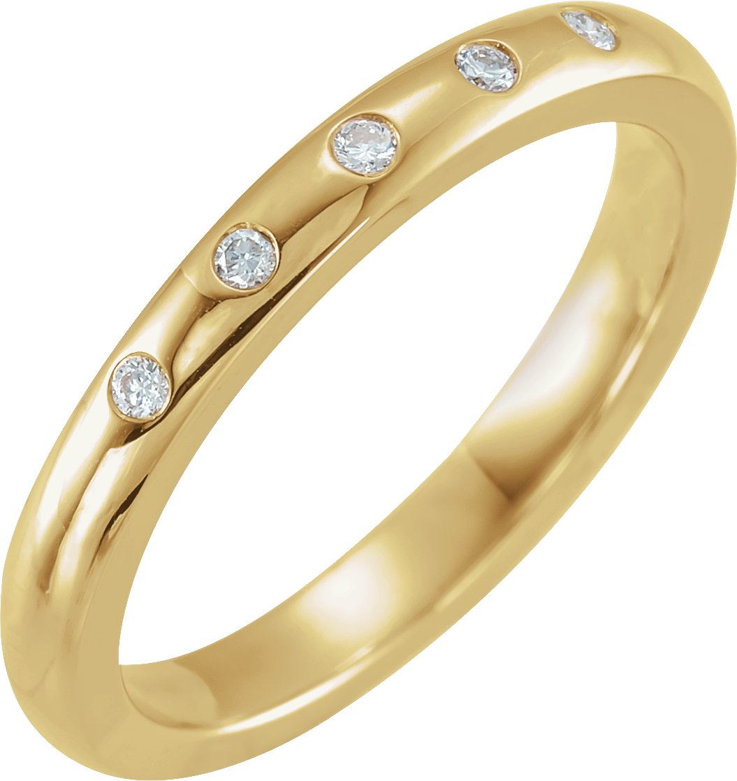 14K Yellow .07 CTW Natural Diamond Anniversary Band