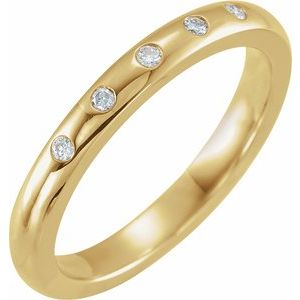 14K Yellow .07 CTW Natural Diamond Ring Size 7