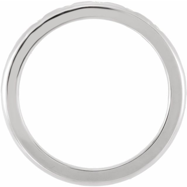 14K White .07 CTW Natural Diamond Ring Size 18
