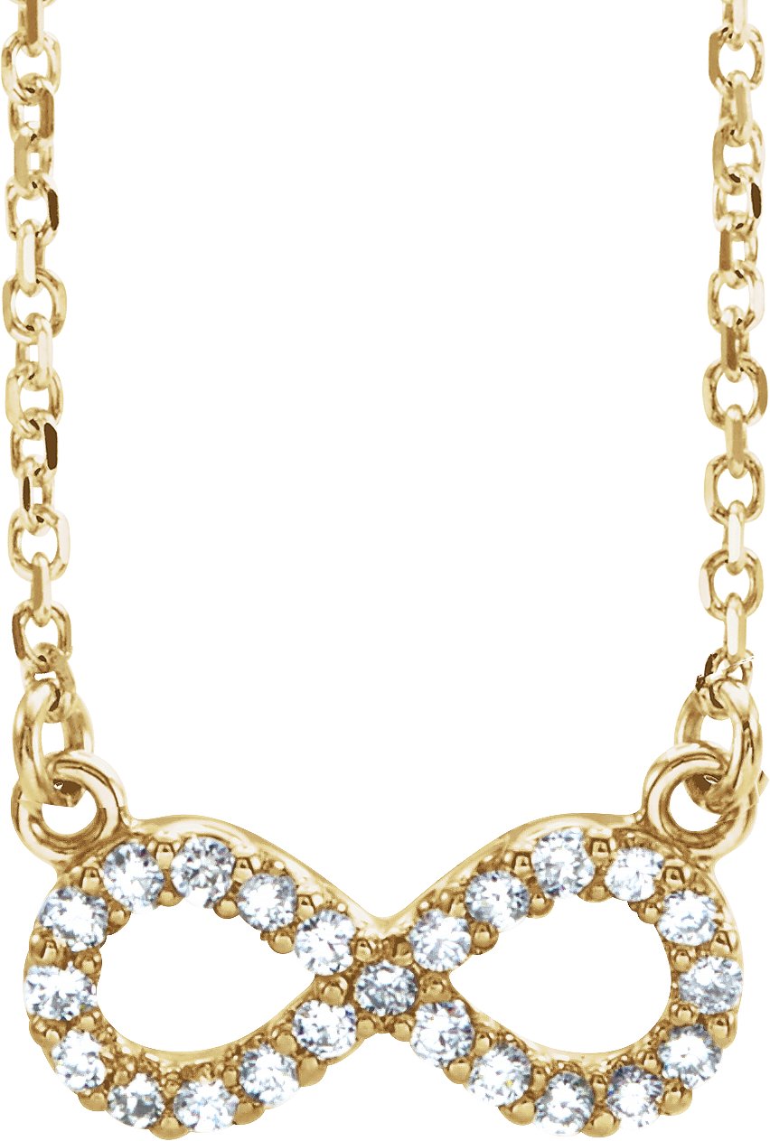 14K Yellow 1/10 CTW Natural Diamond Infinity 16 1/2 Necklace