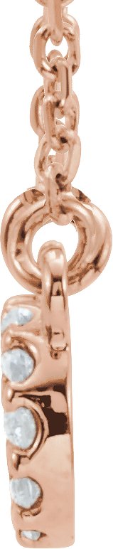 14K Rose .08 CTW Diamond Infinity 16 1/2