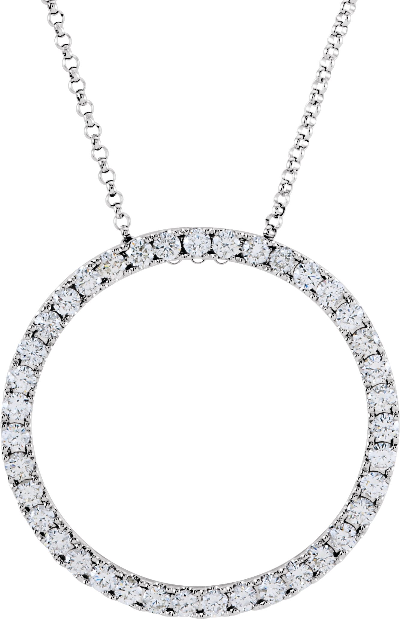 Diamond Circle Necklace 1 CTW Ref 340397