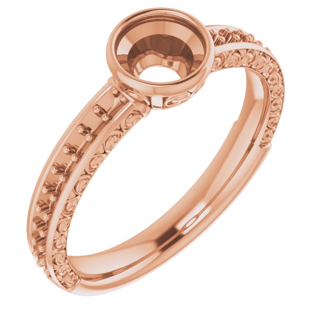 Bezel-Set Accented Engagement Ring