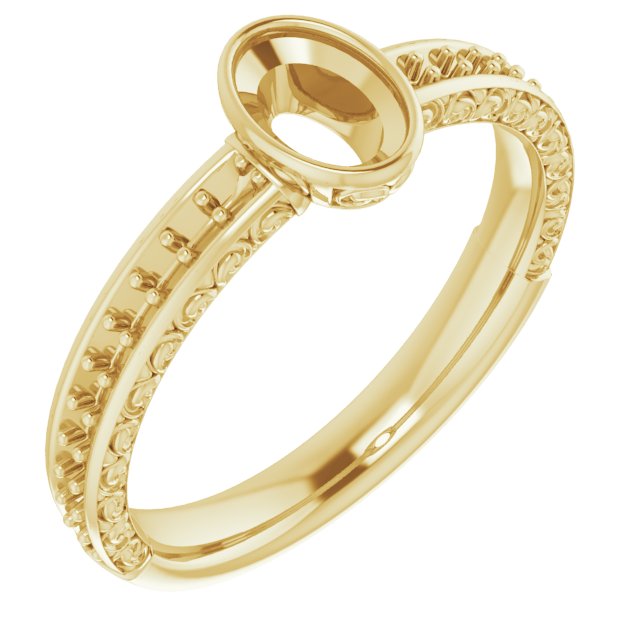 Bezel-Set Accented Engagement Ring