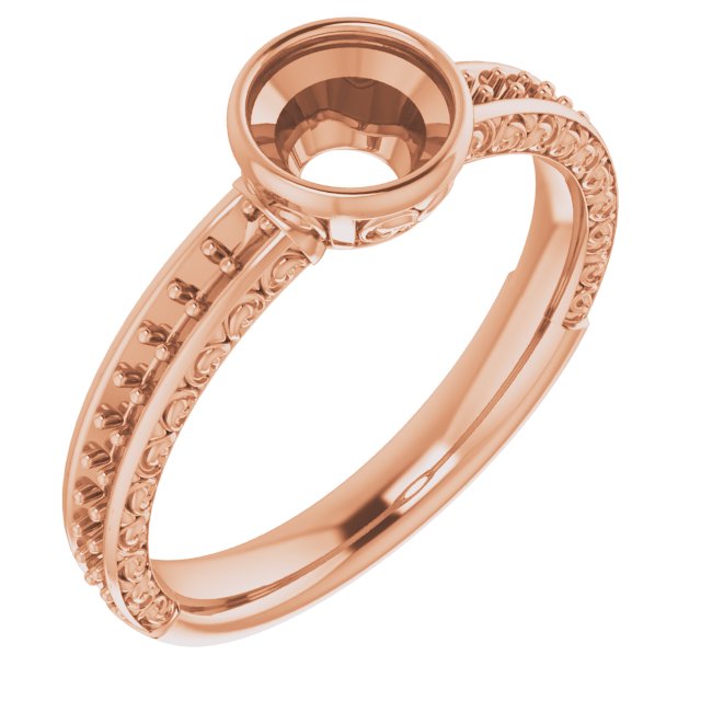 Bezel-Set Accented Engagement Ring