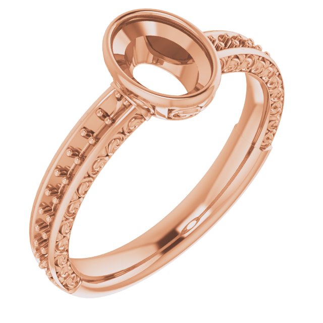 Bezel-Set Accented Engagement Ring
