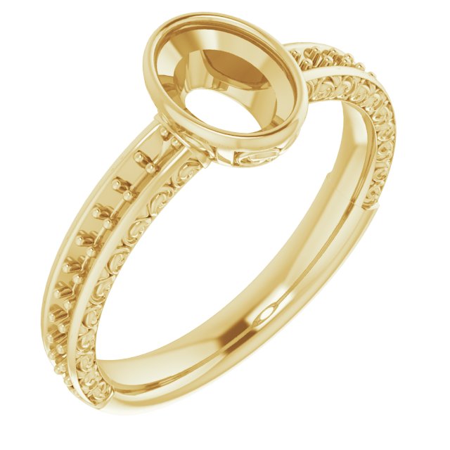 Bezel-Set Accented Engagement Ring