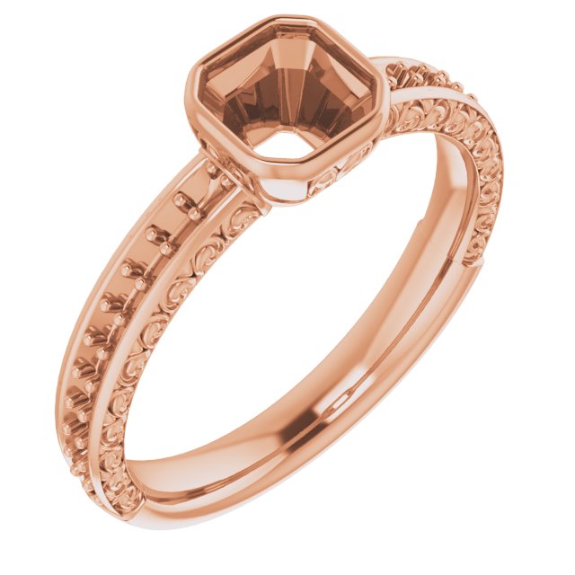 Bezel-Set Accented Engagement Ring