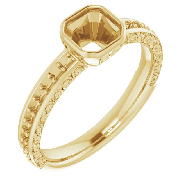 Bezel-Set Accented Engagement Ring