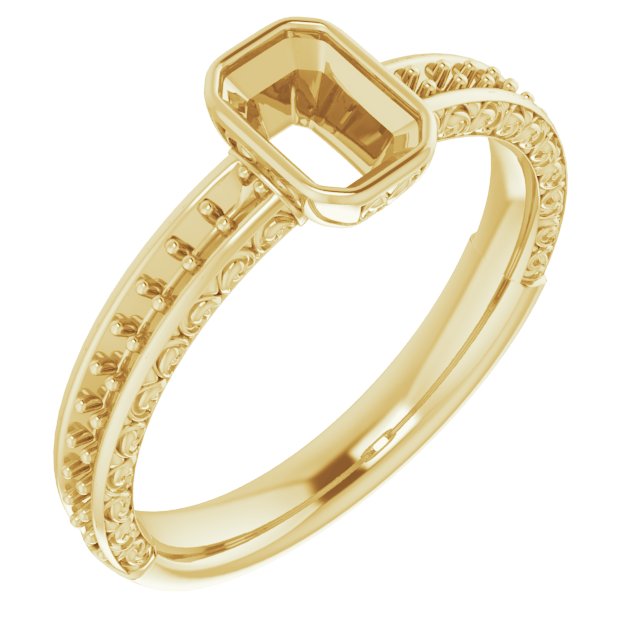 Bezel-Set Accented Engagement Ring