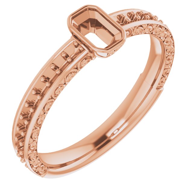 Bezel-Set Accented Engagement Ring
